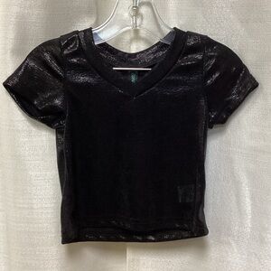 Shimmering Black Kids Short Sleeve Tee
